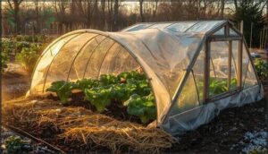using mulch, row covers, and cold frames