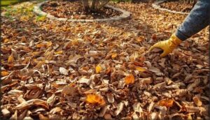 using shredded leaves and wood chips using shredded leaves and wood chips