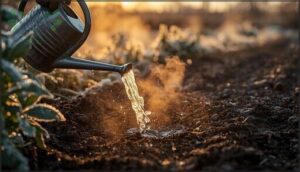watering techniques to retain ground heat