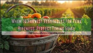 when to harvest vegetables for peak ripeness