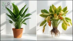 wilting, drooping, and stunted growth