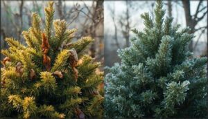 wilting or discolored foliage wilting or discolored foliage