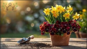 classic spring bulb pairings (e.g., daffodils & pansies) classic spring bulb pairings (e.g., daffodils & pansies)