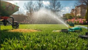 fertilizing, seeding, and watering strategies