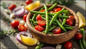 green bean salad with tomato and feta green bean salad with tomato and feta