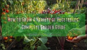 growing a variety of vegetables growing a variety of vegetables