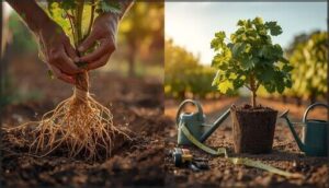handling bare-root vs. potted vines handling bare-root vs. potted vines