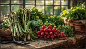 harvesting and storing spring vegetables