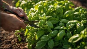 harvesting basil stems for fuller plants harvesting basil stems for fuller plants