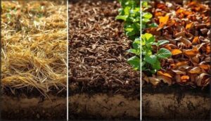 mulching with straw, wood chips, and leaves mulching with straw, wood chips, and leaves