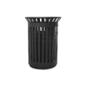 Outdoor Metal Slatted Trash Receptacle,Waste B0D4LJ3YM1