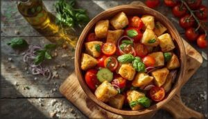 panzanella bread salad with cherry tomatoes panzanella bread salad with cherry tomatoes