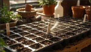 preparing seed trays and pots preparing seed trays and pots
