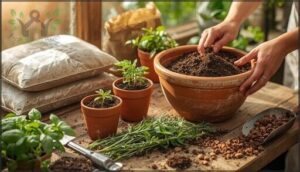 preparing soil and potting mix preparing soil and potting mix