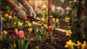 pruning, training, and supporting new growth