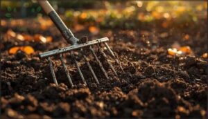 rake soil surface to improve air circulation rake soil surface to improve air circulation