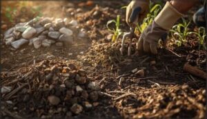 remove rocks, branches, and plant debris remove rocks, branches, and plant debris