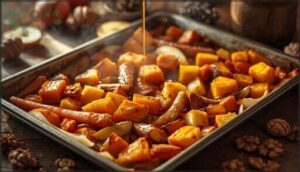 roasted winter vegetables with maple glaze