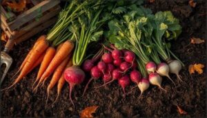 root vegetables for autumn (carrots, beets, radishes, turnips) root vegetables for autumn (carrots, beets, radishes, turnips)
