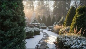 select evergreens for year-round color and structure select evergreens for year-round color and structure