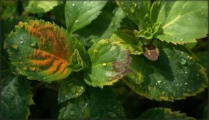 spotting rust, blight, and leaf spots spotting rust, blight, and leaf spots