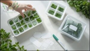 storing herbs in freezer containers storing herbs in freezer containers