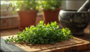 thyme, parsley, and chervil thyme, parsley, and chervil