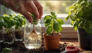 transplanting and caring for rooted basil cuttings transplanting and caring for rooted basil cuttings