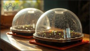 using heat mats and humidity domes using heat mats and humidity domes