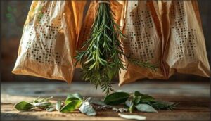 using paper bags and proper airflow using paper bags and proper airflow