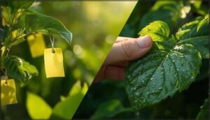 using sticky traps and visual inspections using sticky traps and visual inspections