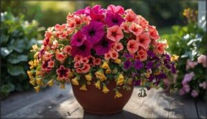 vibrant annual mixes (e.g., petunias & calibrachoa) vibrant annual mixes (e.g., petunias & calibrachoa)