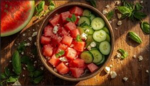 watermelon and cucumber salad watermelon and cucumber salad