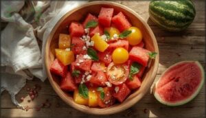 watermelon and tomato feta salad watermelon and tomato feta salad