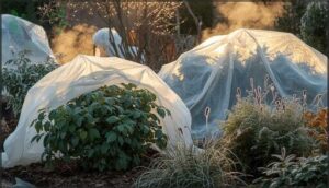 winter plant covers with freeze protection