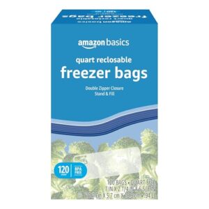 Amazon Basics Reclosable Freezer Quart B093WNNDLD
