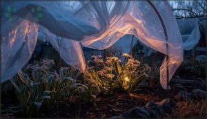 covering plants with sheets or frost cloth covering plants with sheets or frost cloth
