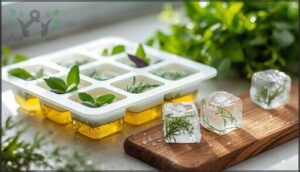 freezing herbs in oil or water freezing herbs in oil or water