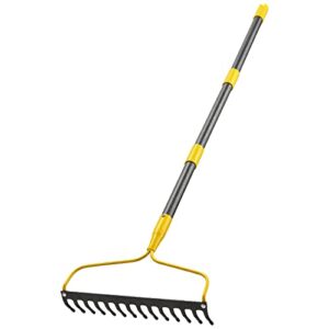 Garden Rake,14 Tines Heavy Duty B0BKPGRHFD