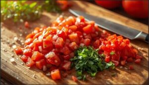 hand-chopped method for chunky texture hand-chopped method for chunky texture