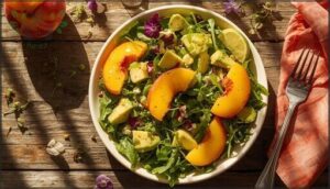 peach & avocado green salad peach & avocado green salad