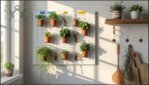 pegboard wall herb displays pegboard wall herb displays
