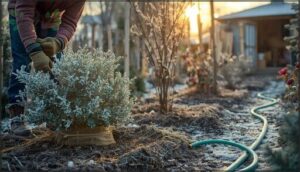 preparing the garden before snowfall preparing the garden before snowfall