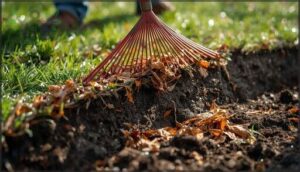 raking thatch for airflow and drainage raking thatch for airflow and drainage
