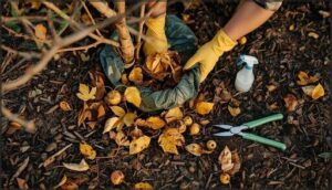 removing diseased or pest-ridden debris removing diseased or pest-ridden debris