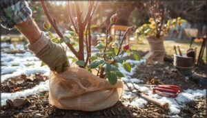 removing winter protection and spring recovery removing winter protection and spring recovery