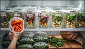 storing and organizing prepared vegetable meals storing and organizing prepared vegetable meals