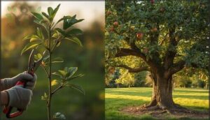 training young vs. mature trees training young vs. mature trees