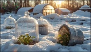 using cloches, buckets, and mini-greenhouses using cloches, buckets, and mini-greenhouses