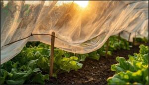 using row covers and fine mesh netting using row covers and fine mesh netting